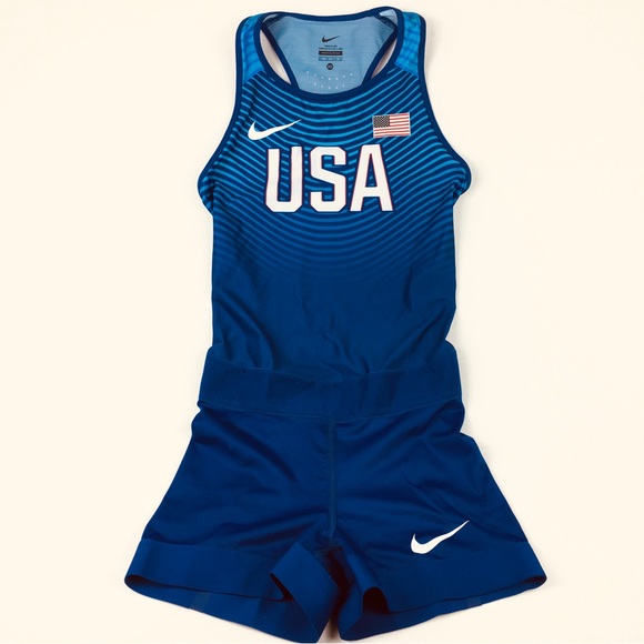 Nike | Pants & Jumpsuits | Nike Team Usa Track Field Speed Suit Tank ...